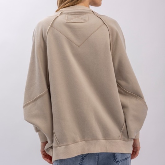 Bluevelvet Love Plaid Print Patch Button Down Loose Fit Cardigan - Picture 3 of 6